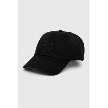 Vilebrequin șapcă de baseball din bumbac CAPSUN culoarea negru, cu imprimeu, CSNU2401