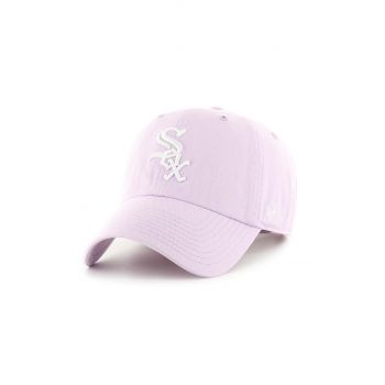 47 brand șapcă de baseball din bumbac MLB Chicago White Sox culoarea violet, cu imprimeu, B-NLRGW06GWS-YX