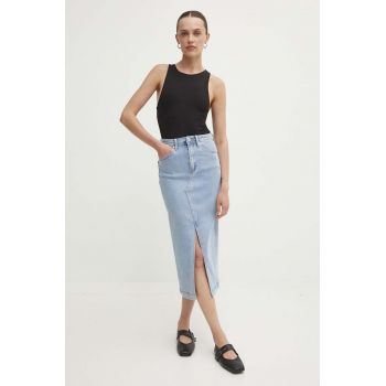 Answear Lab fusta jeans midi, creion