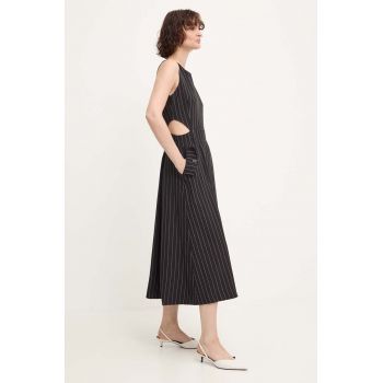 Answear Lab rochie culoarea negru, midi, evazati