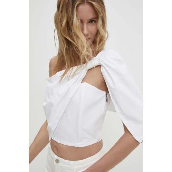 Answear Lab top culoarea alb, neted