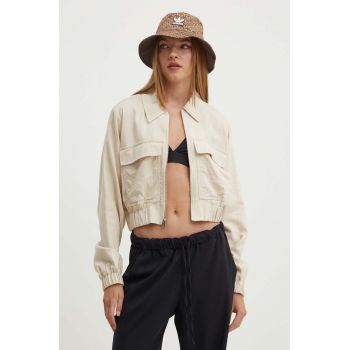 Hollister Co. geacă de in culoarea bej, de tranzitie, oversize