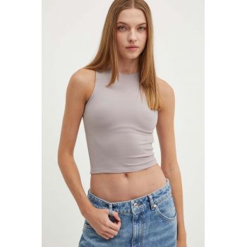 Hollister Co. top femei, culoarea gri ieftin