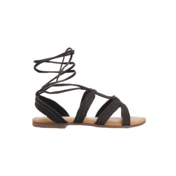 Sandale de piele cu aspect impletit Gladiator