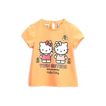 Tricou de bumbac cu Hello Kitty