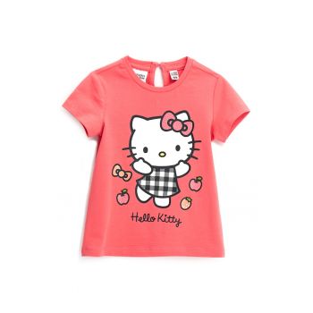 Tricou de bumbac cu Hello Kitty