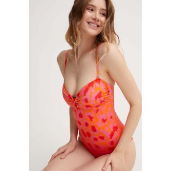 Vilebrequin costum de baie dintr-o bucată LUCETTE culoarea portocaliu, cupa usor rigidizata, LCTAH135 de firma original