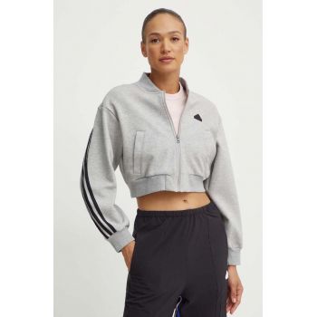 adidas bluza Future Icons femei, culoarea gri, melanj, IW5251