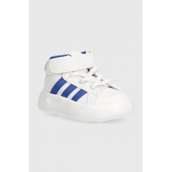 adidas sneakers pentru copii GRAND COURT MID culoarea alb, IE3865