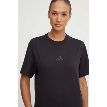adidas tricou din bumbac All SZN femei, culoarea negru, IX3808