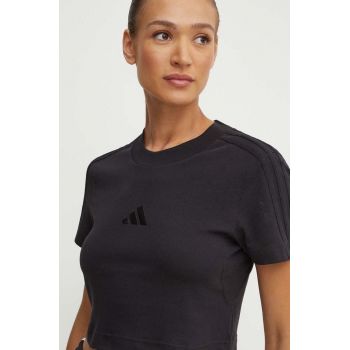adidas tricou din bumbac All SZN femei, culoarea negru, JI9102