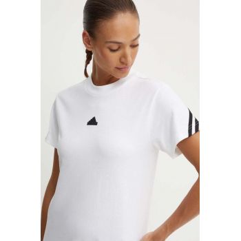 adidas tricou din bumbac Future Icons femei, culoarea alb, IW5203