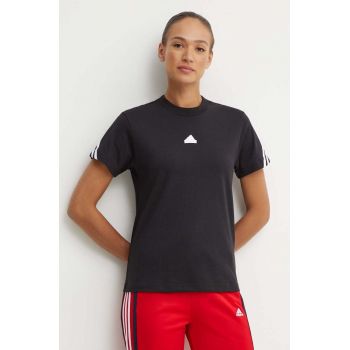 adidas tricou din bumbac Future Icons femei, culoarea negru, IW4563