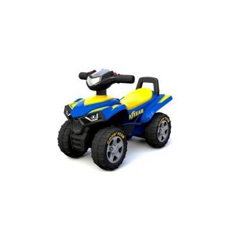 Atv fara pedale pentru copii R-Sport GoodYear 55Z-G Albastru actionat cu picioarele, loc de depozitare sub scaun, recomandat copiilor intre 1 si 3 ani, volan cu melodii, lumini