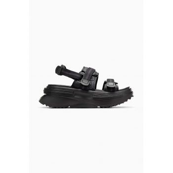Converse sandale Run Star Utility Sandal Cx femei, culoarea negru, cu platforma, A06480C Converse sandale Run Star Utility Sandal Cx femei, culoarea negru, cu platforma, A06480C