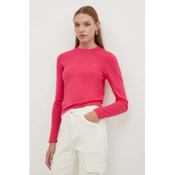 HUGO pulover de bumbac culoarea roz, light, 50514296 de firma original