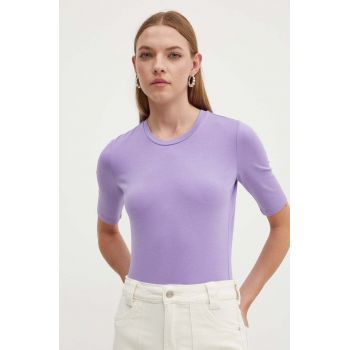 HUGO tricou femei, culoarea violet, 50515019