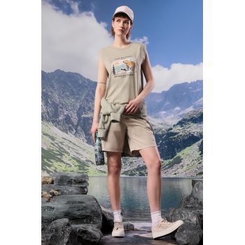 Medicine tricou din bumbac femei, culoarea verde