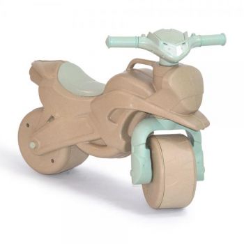 Motocicleta pentru copii fara pedale Racing 013901 eco Beige Turquoise, inaltimea scaunului 29 cm, de la 3 ani pana la 25 kg
