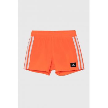 adidas Performance pantaloni scurti de baie copii 3S SHO culoarea portocaliu, IT2696