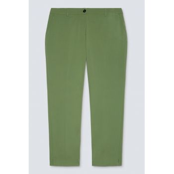 Pantaloni crop cu buzunare cu fermoar