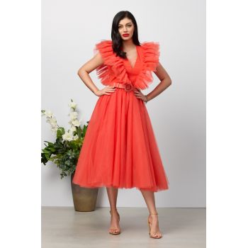 Rochie de ocazie Honey Orange ieftina