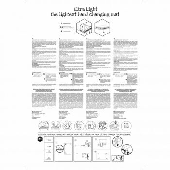 Saltea de Infasat Ceba Baby Ultra Light 50x70cm cu intaritura Iepurasul Clovn