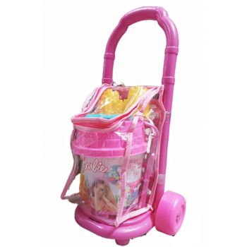 Set de joaca pentru plaja Troller cu 7 accesorii Princess Pink