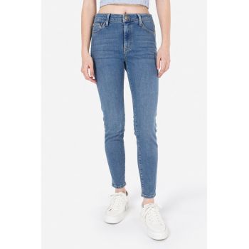 Blugi skinny cu talie inalta