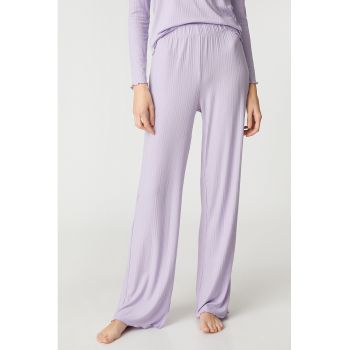 Pantaloni de pijama din amestec de modal cu croiala ampla