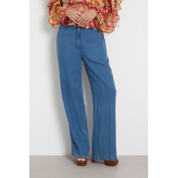 Pantaloni relaxed fit din lyocell