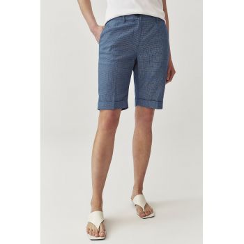 Pantaloni scurti de in cu talie medie