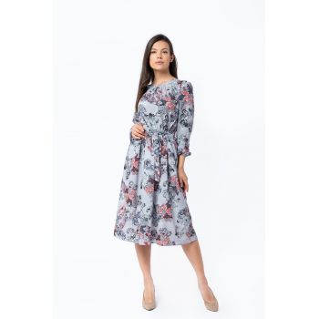 Rochie midi cu imprimeu floral