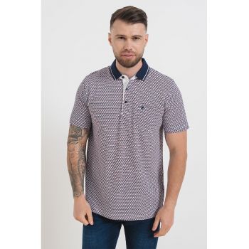 Tricou polo din bumbac cu model