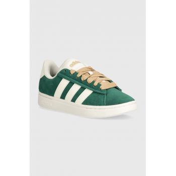 adidas sneakers din piele intoarsă Grand Court Alpha culoarea verde, IH3850