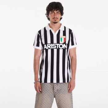 COPA Juventus FC 1984 - 85 Retro Football Shirt UNISEX Black/ White