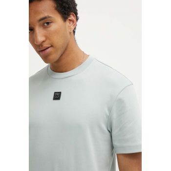 HUGO tricou din bumbac barbati, culoarea negru, neted, 50505201
