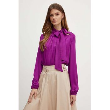 Joseph Ribkoff bluza femei, culoarea violet, neted, 243022