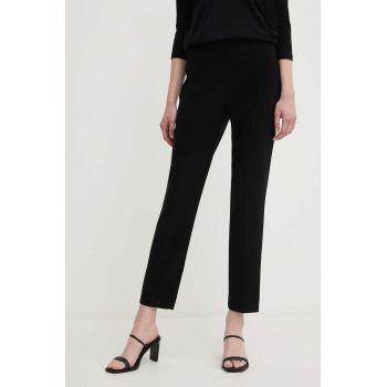 Joseph Ribkoff pantaloni femei, culoarea negru, drept, medium waist, 143105
