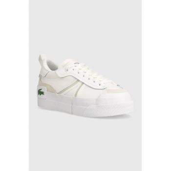 Lacoste sneakers L004 Platform Contrasted Croc culoarea alb, 47CFA0028