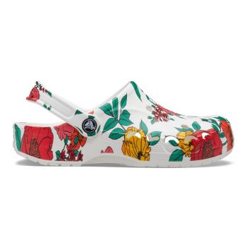 Saboti Crocs Baya Seasonal Printed Clog Alb - White/Floral