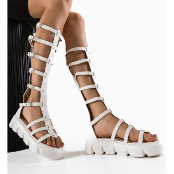 Sandale dama Gladiator Albe
