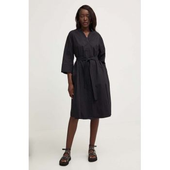 Answear Lab rochie din bumbac culoarea negru, mini, oversize
