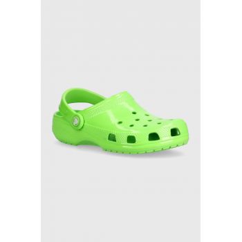 Crocs slapi copii Classic Neon Highlighter Cg culoarea verde