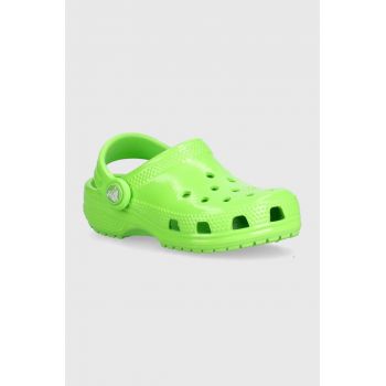 Crocs slapi copii Classic Neon Highlighter Cg culoarea verde