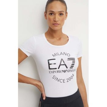EA7 Emporio Armani tricou femei, culoarea alb, TJQCZ.6DTT20
