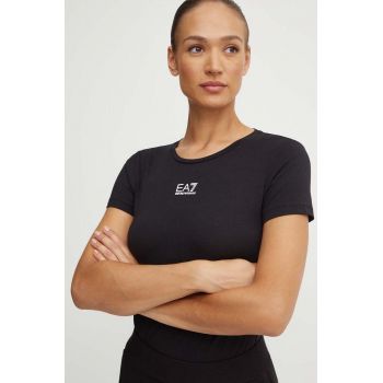EA7 Emporio Armani tricou femei, culoarea negru, TJDZZ.6DTT12