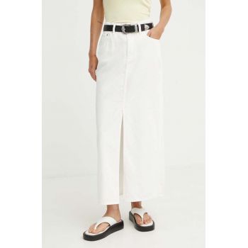 G-Star Raw fustă din denim culoarea bej, maxi, dreaptă, D24385-D551