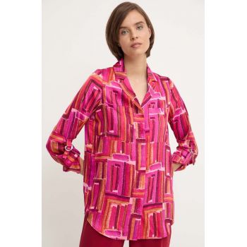Joseph Ribkoff camasa femei, culoarea roz, cu guler clasic, regular, 243939