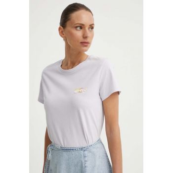 Levi's tricou din bumbac femei, culoarea violet, 17369